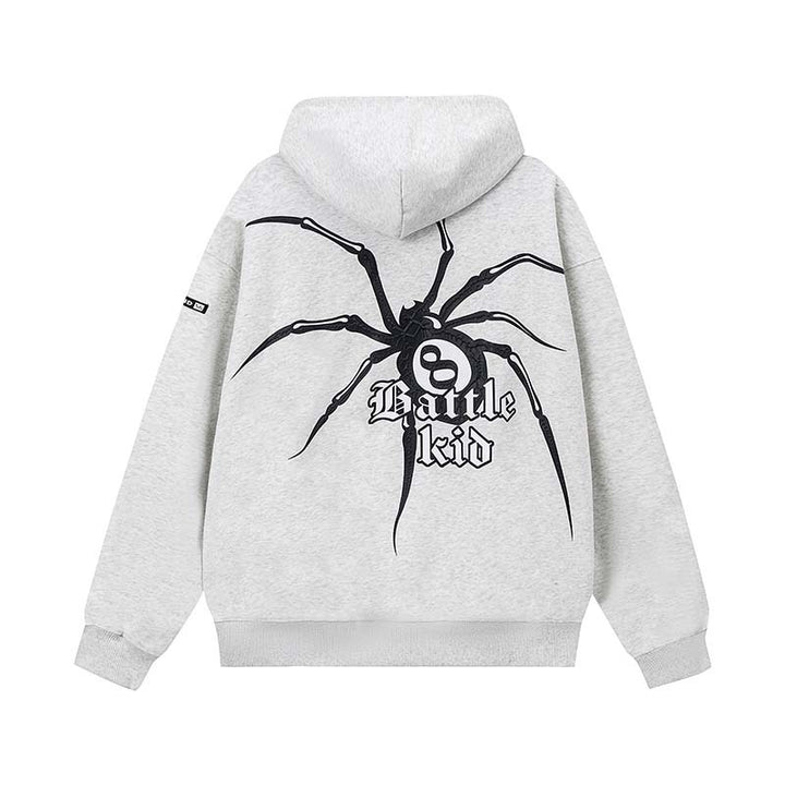 Spider Print Pullover Hoodie For Men