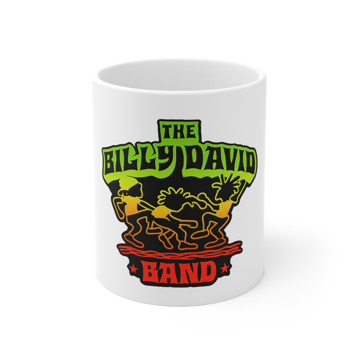 The Billy David Band Mug — Retro Reggae Logo 11oz Coffee Cup