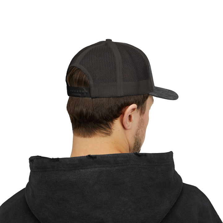 Trucker Cap — Blue Oxford Band Vintage Logo Snapback