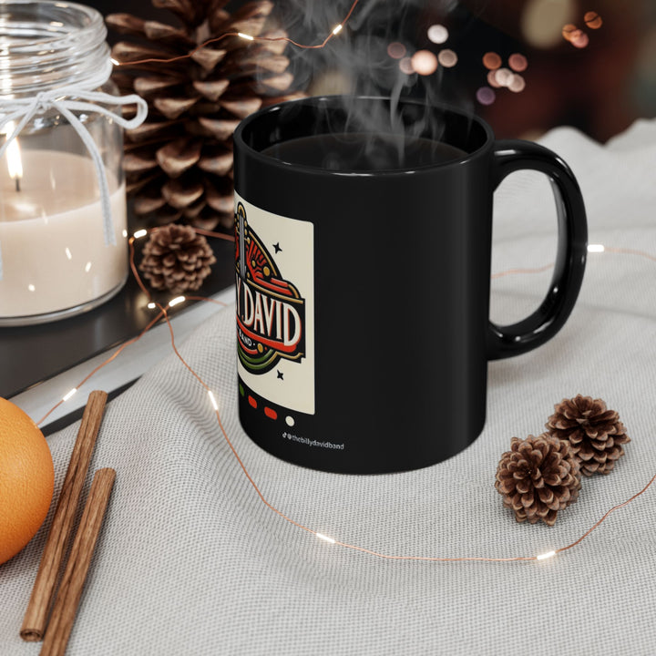 Billy David Band Ceramic Mug — Retro Guitar Logo Coffee Cup (11oz, 15oz)