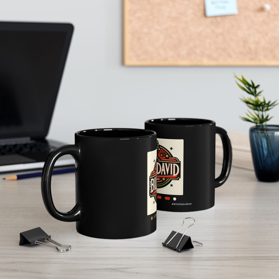 Billy David Band Ceramic Mug — Retro Guitar Logo Coffee Cup (11oz, 15oz)