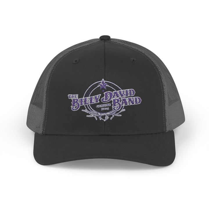Trucker Cap — Blue Oxford Band Vintage Logo Snapback