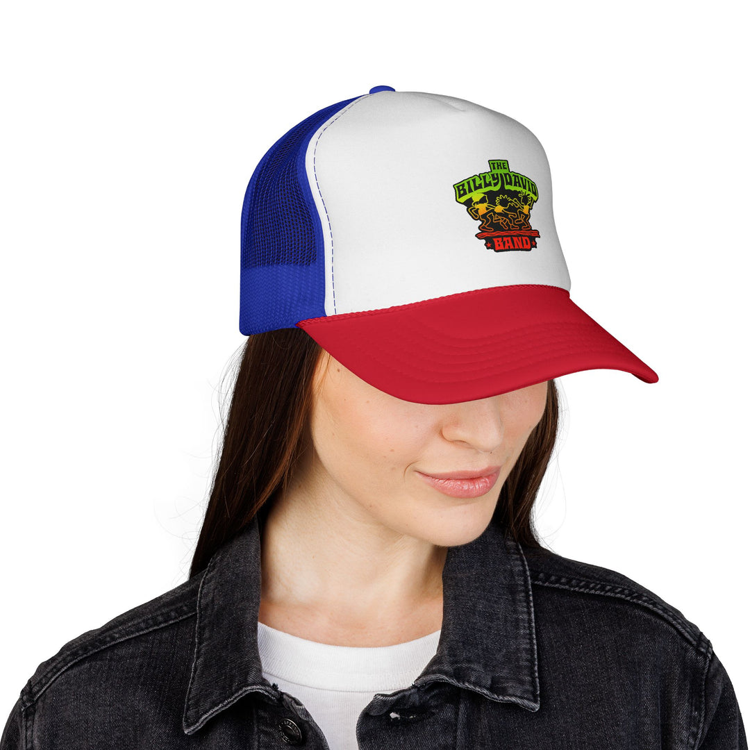 Trucker Cap — The Billy David Band Rasta Skull Logo Hat