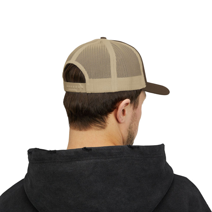 Trucker Cap — Blue Oxford Band Vintage Logo Snapback