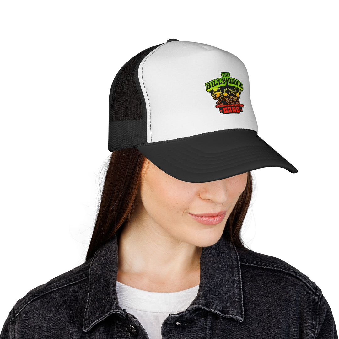 Trucker Cap — The Billy David Band Rasta Skull Logo Hat