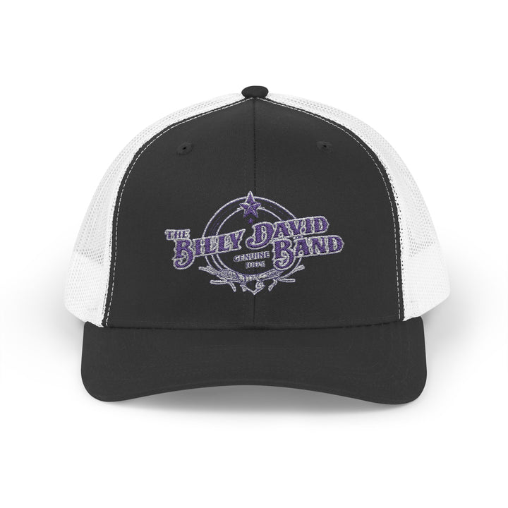 Trucker Cap — Blue Oxford Band Vintage Logo Snapback