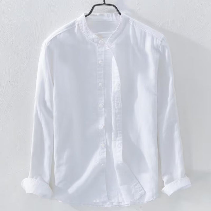 Loose Breathable Casual Long Sleeve Cotton Linen Shirt