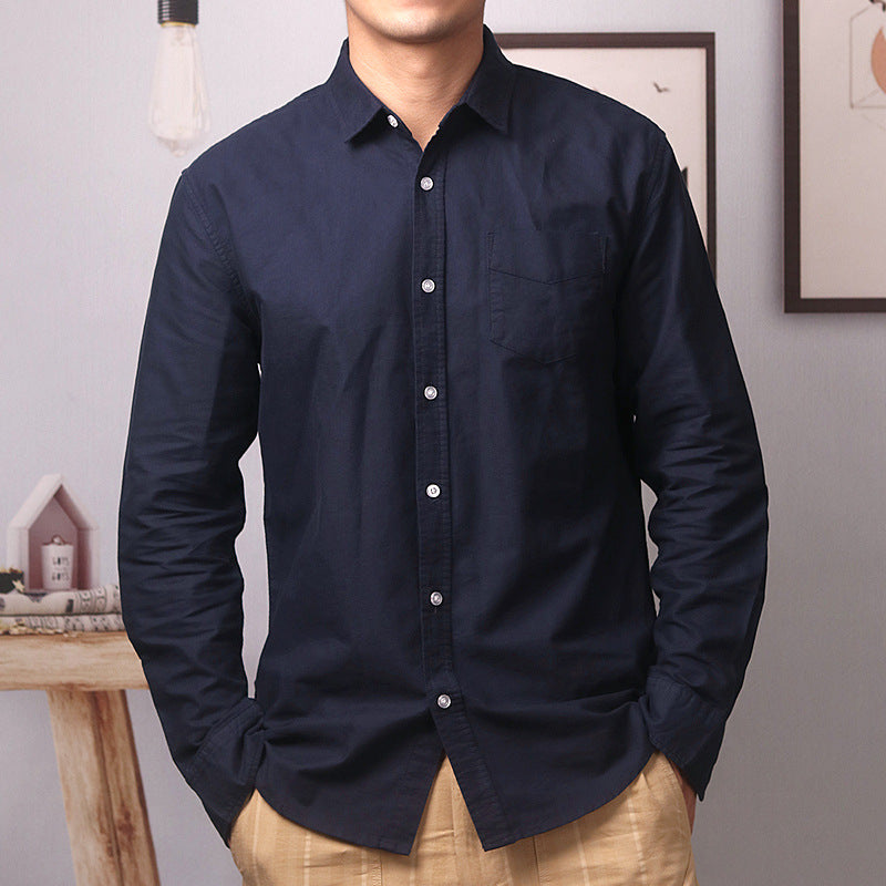 Casual Loose Cotton Square Neck Long Sleeve Shirt