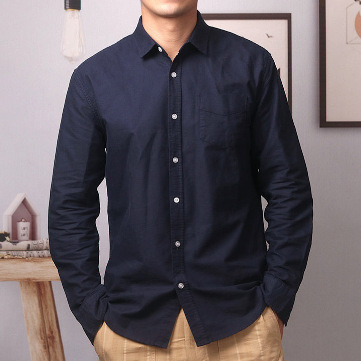 Casual Loose Cotton Square Neck Long Sleeve Shirt