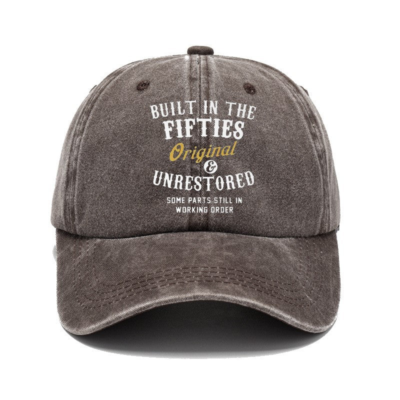Washed Cotton Printed Distressed Vintage Dad Men's Baseball Cap