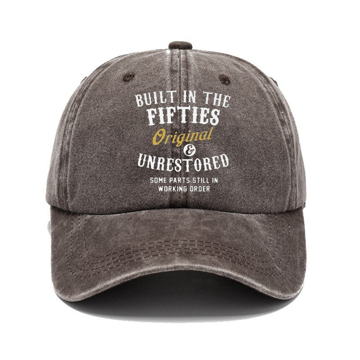 Washed Cotton Printed Distressed Vintage Dad Men's Baseball Cap