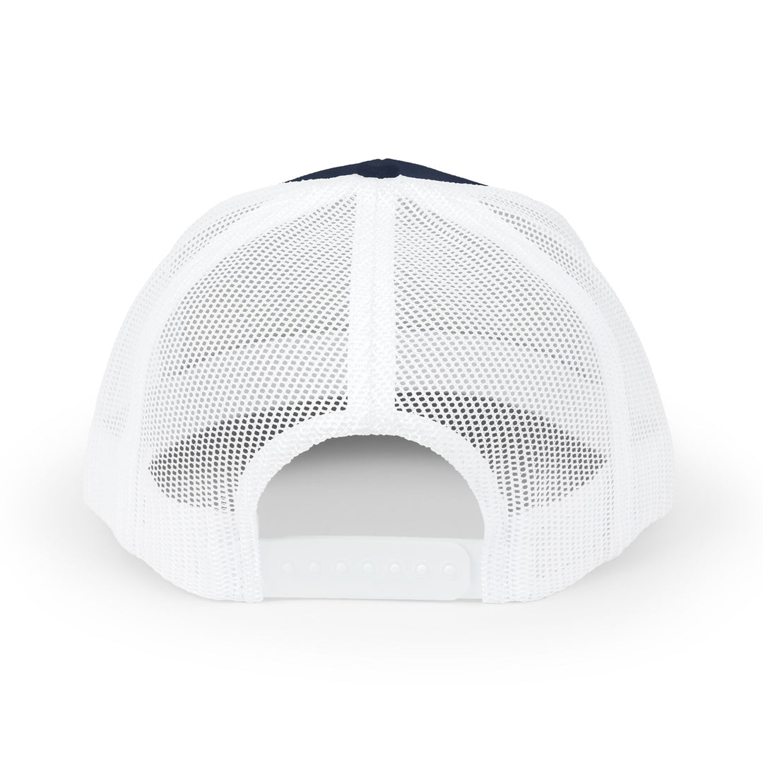 Trucker Cap — Blue Oxford Band Vintage Logo Snapback