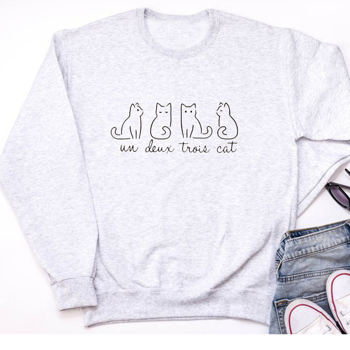 Cat print sweatshirt
