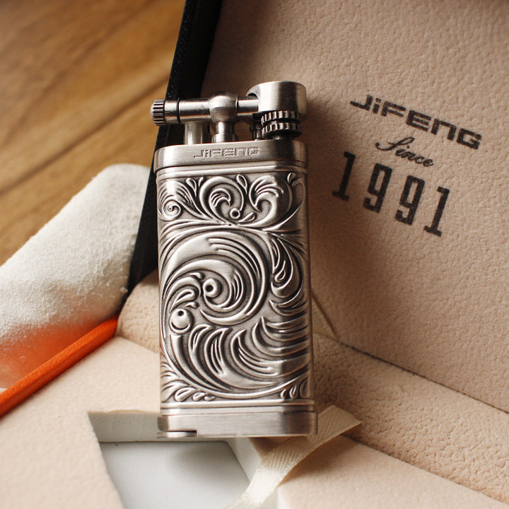 Cigar Lighter Embossed Vintage Cigarette Holder Smoke