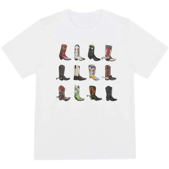 T-Shirt Women Summer Loose Vintage Boho
