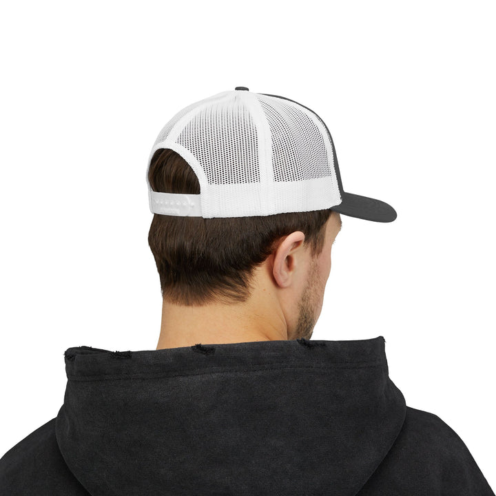 Trucker Cap — Blue Oxford Band Vintage Logo Snapback