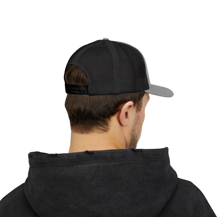 Trucker Cap — Blue Oxford Band Vintage Logo Snapback