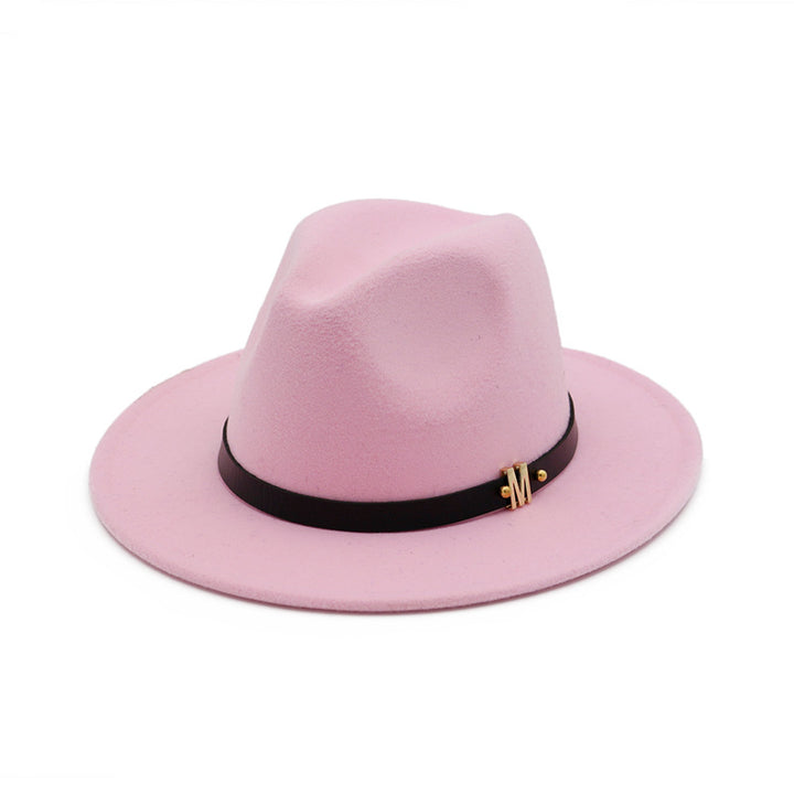 Women's flat brim woolen hat