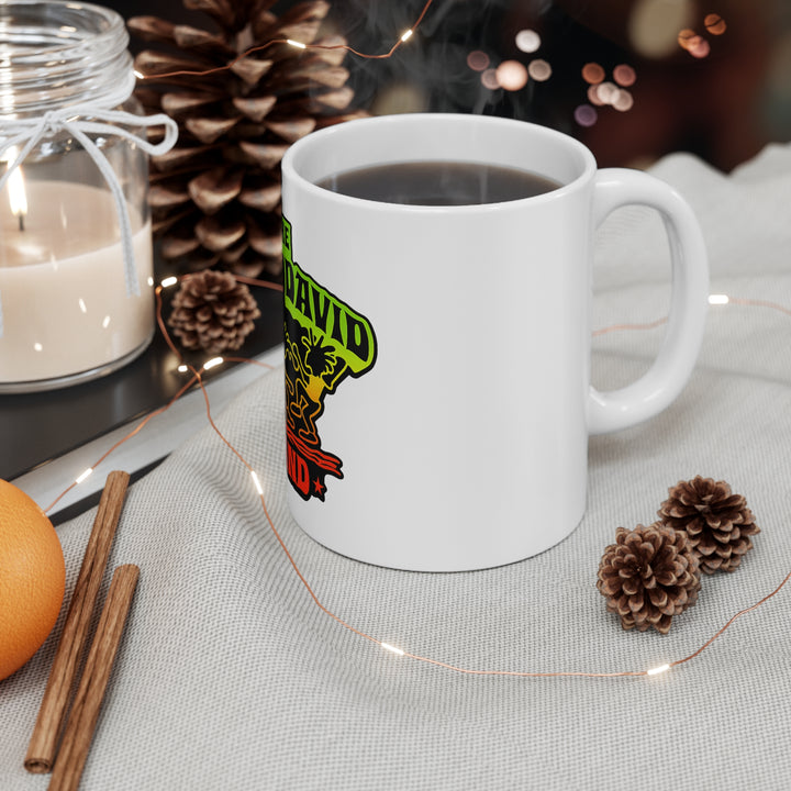 The Billy David Band Mug — Retro Reggae Logo 11oz Coffee Cup