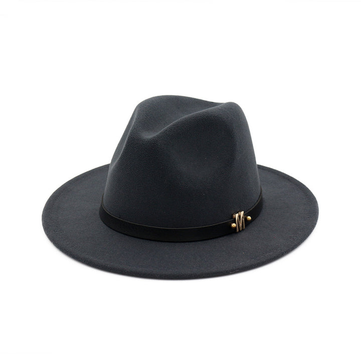 Women's flat brim woolen hat
