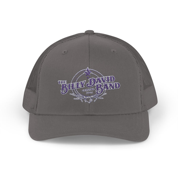 Trucker Cap — Blue Oxford Band Vintage Logo Snapback