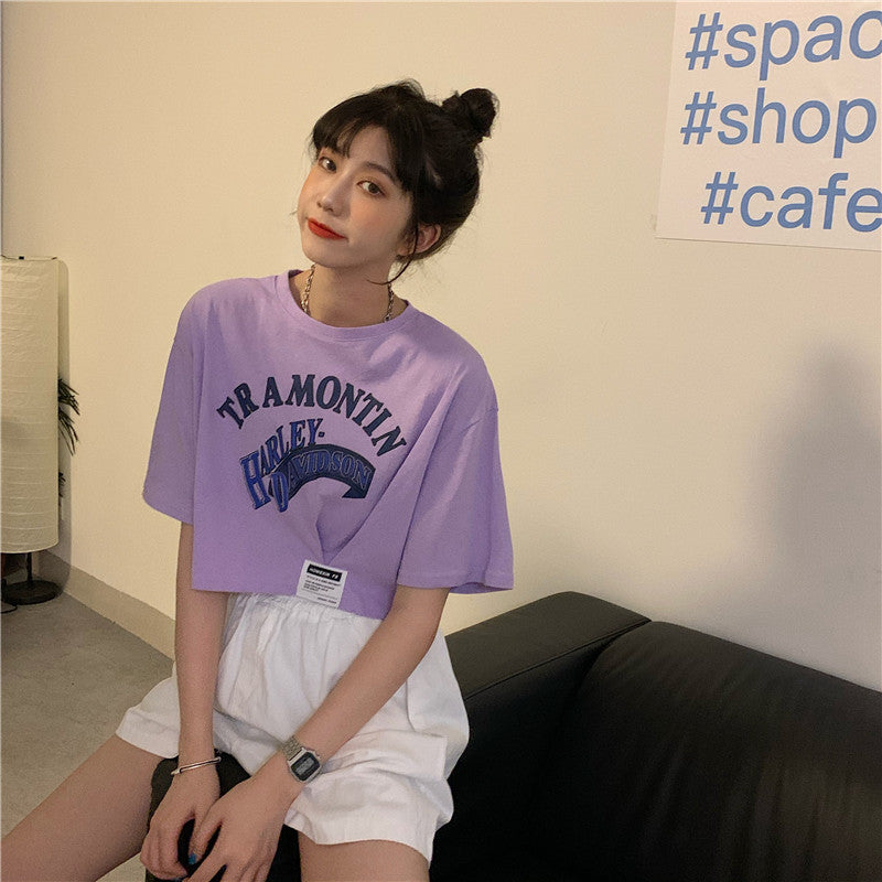 Short hyuna style short sleeve t-shirt