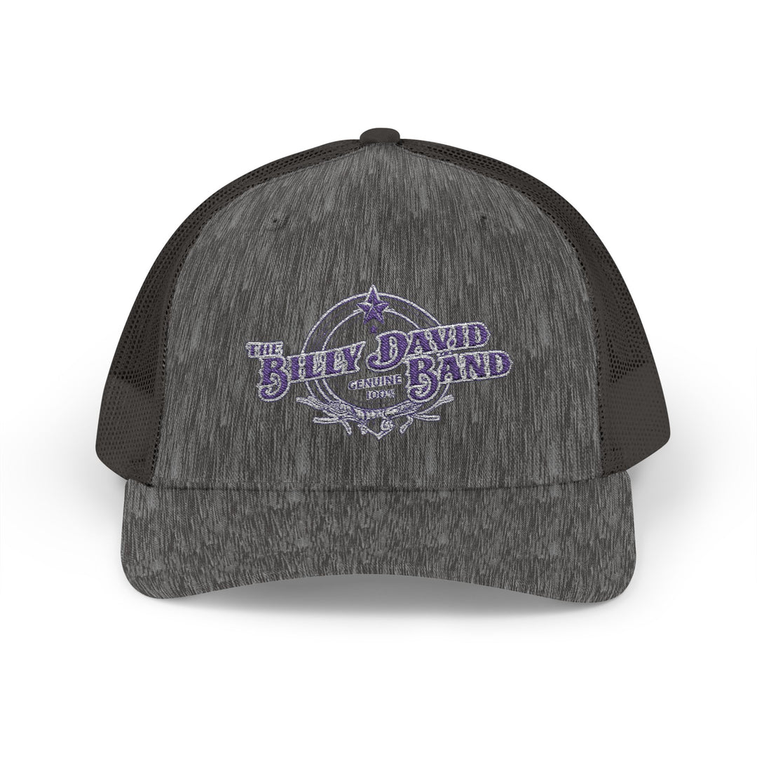 Trucker Cap — Blue Oxford Band Vintage Logo Snapback