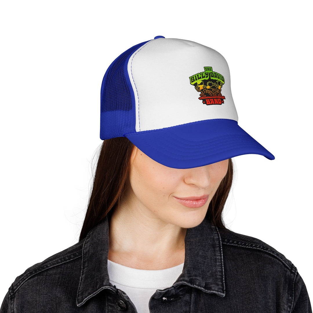 Trucker Cap — The Billy David Band Rasta Skull Logo Hat