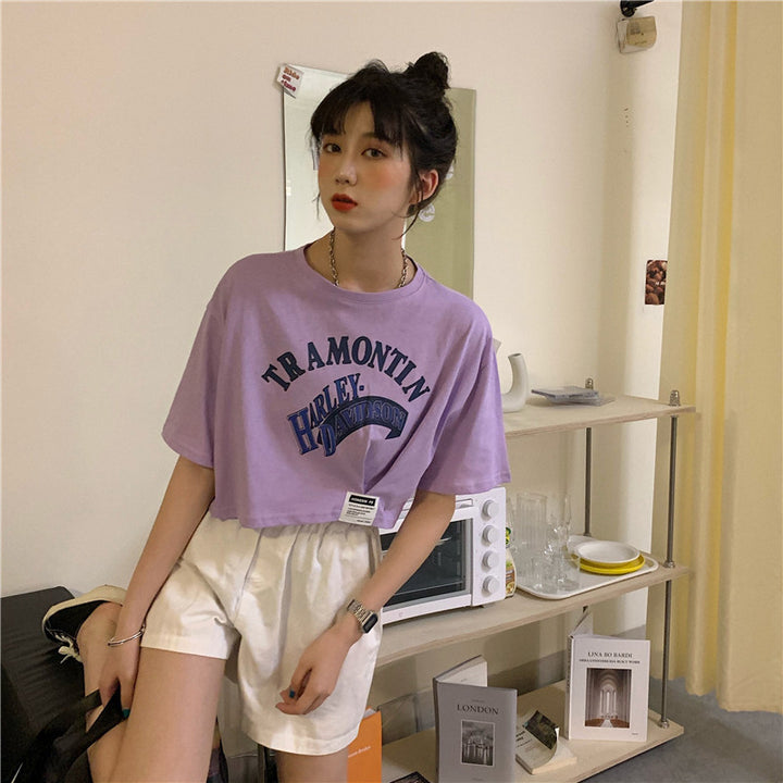 Short hyuna style short sleeve t-shirt
