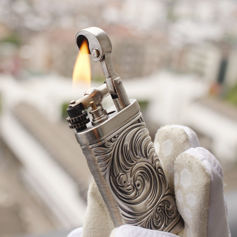 Cigar Lighter Embossed Vintage Cigarette Holder Smoke