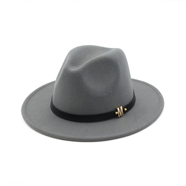 Women's flat brim woolen hat