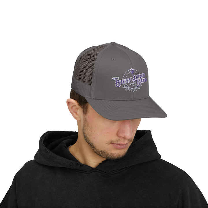 Trucker Cap — Blue Oxford Band Vintage Logo Snapback