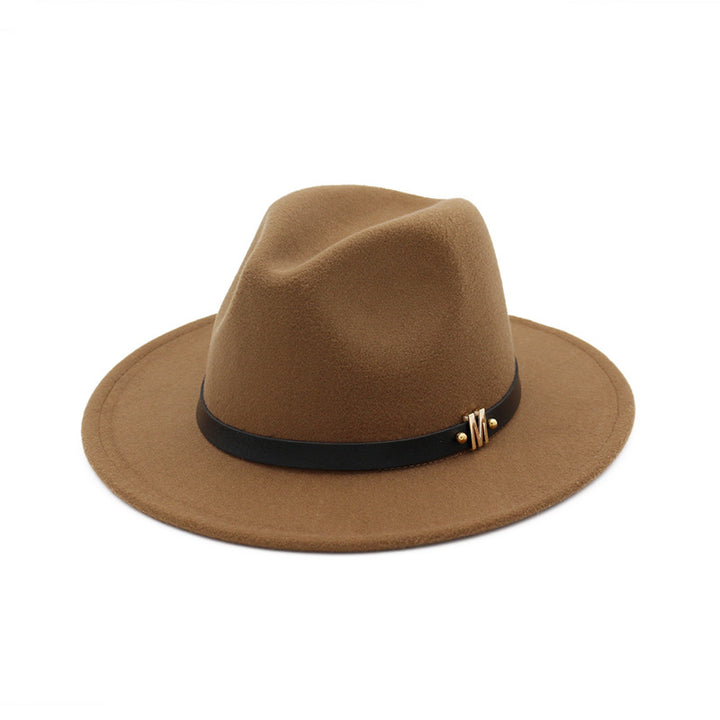 Women's flat brim woolen hat