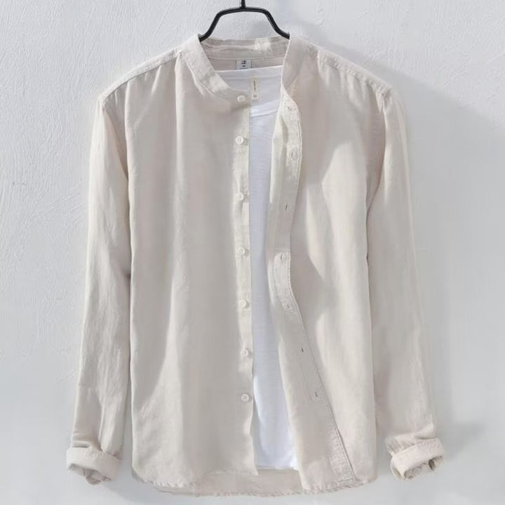 Loose Breathable Casual Long Sleeve Cotton Linen Shirt