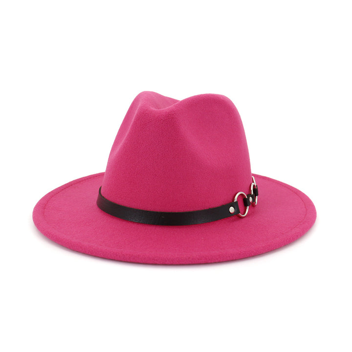 60cm Woolen Hat Gentleman Fedora Hat Flat Brim Big Brim Hat