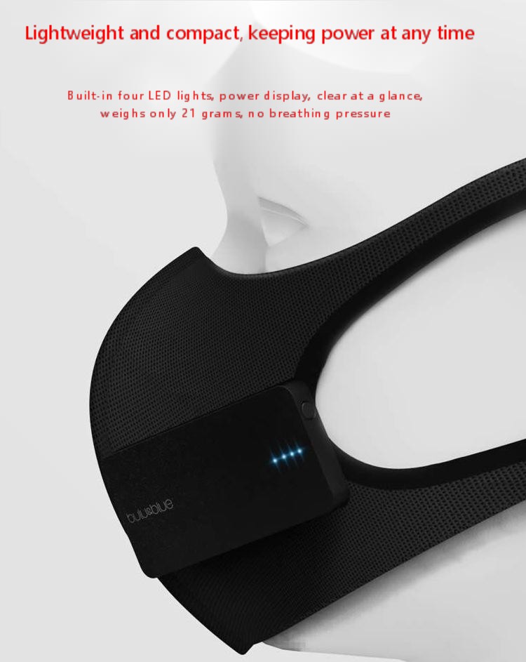 KN95 anti-haze mask men and women ventilation and dustproof smart electric mask
