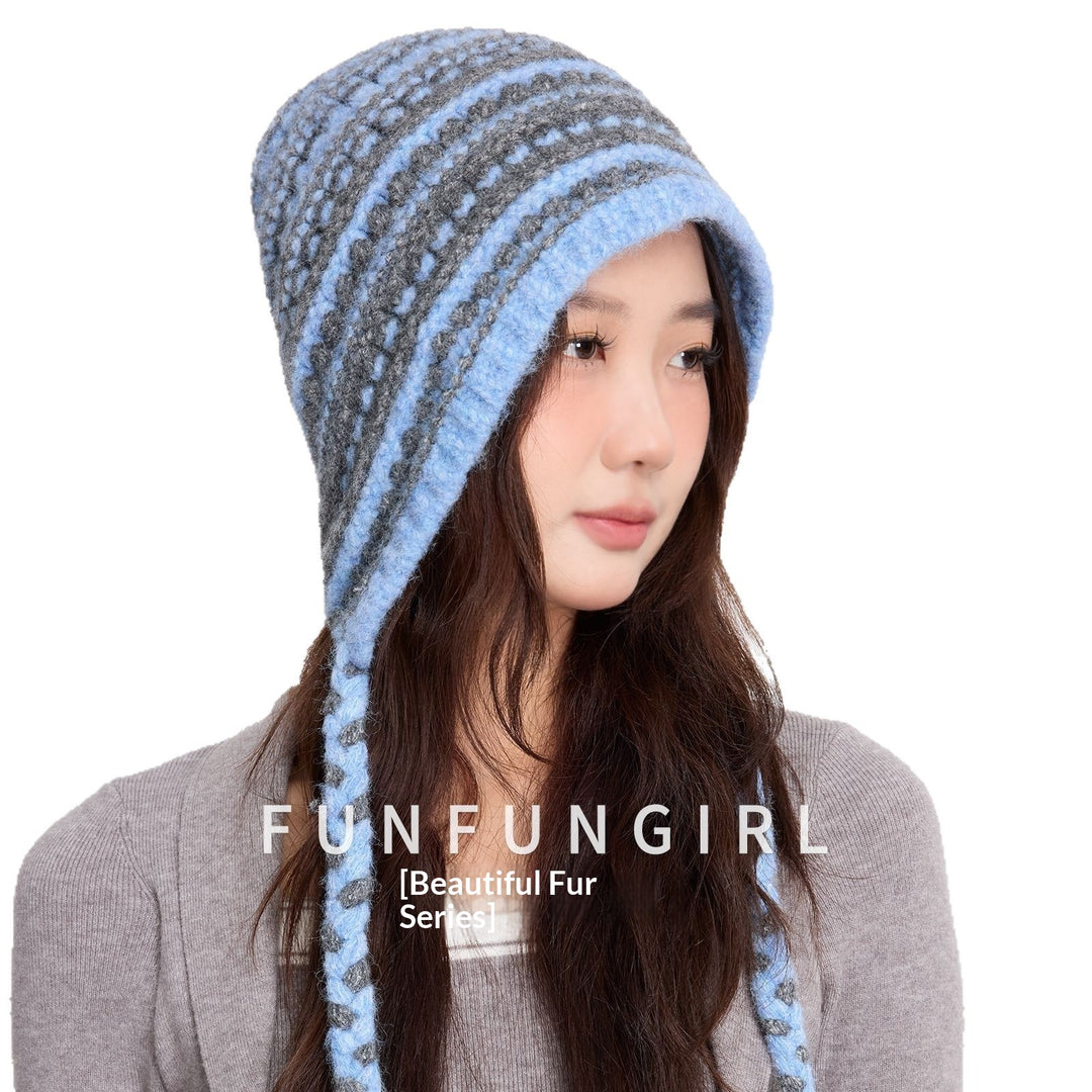 Retro Knit Beanie Women's Warm Wool Hat