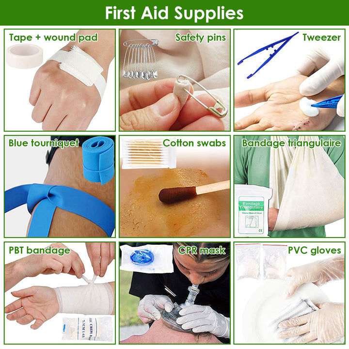 47Pcs Emergency Survival Kit Survival EDC Gear Equipment Tool First Aid Supplies Kit Tools With Pouch For Hiking Hunting Disaster Camping Adventure