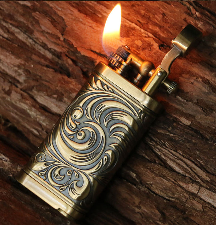 Cigar Lighter Embossed Vintage Cigarette Holder Smoke