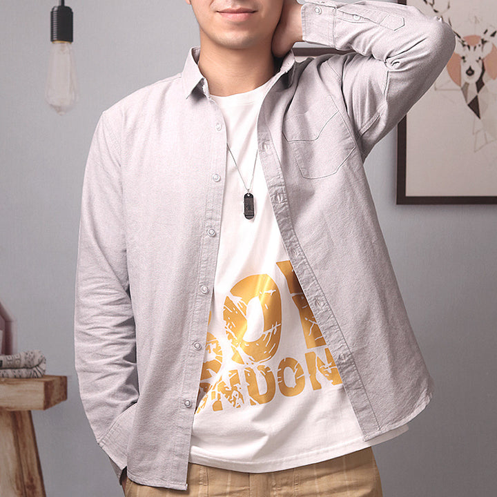 Casual Loose Cotton Square Neck Long Sleeve Shirt