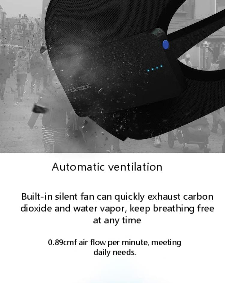 KN95 anti-haze mask men and women ventilation and dustproof smart electric mask