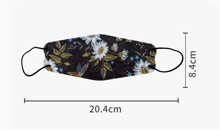 Kn95 Mask 3d Three-dimensional Summer Breathable And Dustproof Disposable Four-layer Willow Leaf-type Printing Respirator