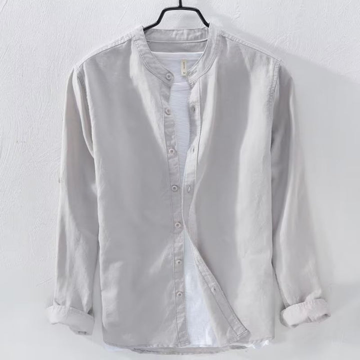 Loose Breathable Casual Long Sleeve Cotton Linen Shirt