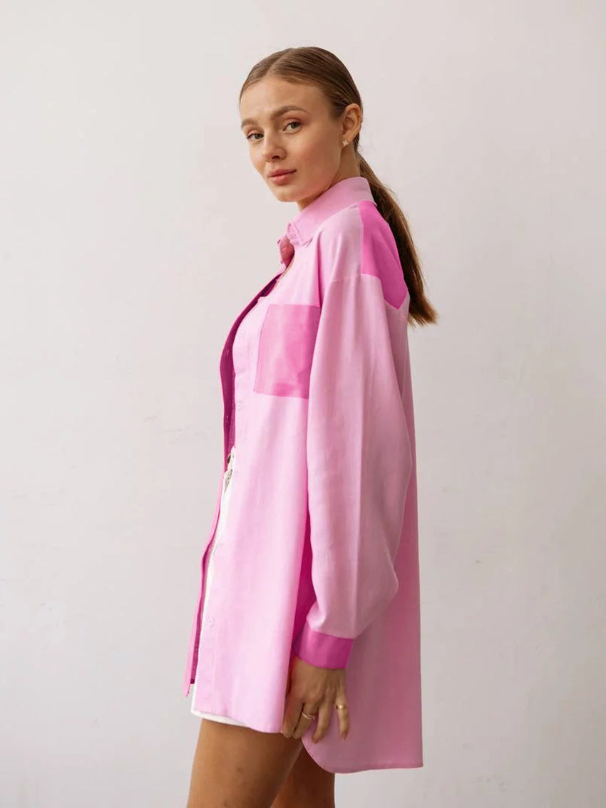 Women's Temperament Leisure Long Sleeve Cotton Linen Shirt