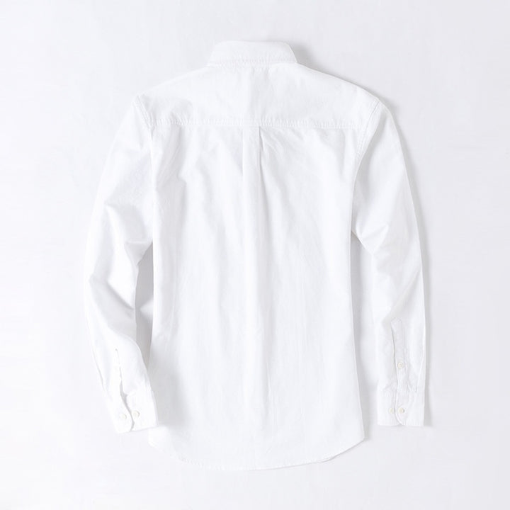 Men's Cotton Oxford Business Casual Long Sleeve Shirt