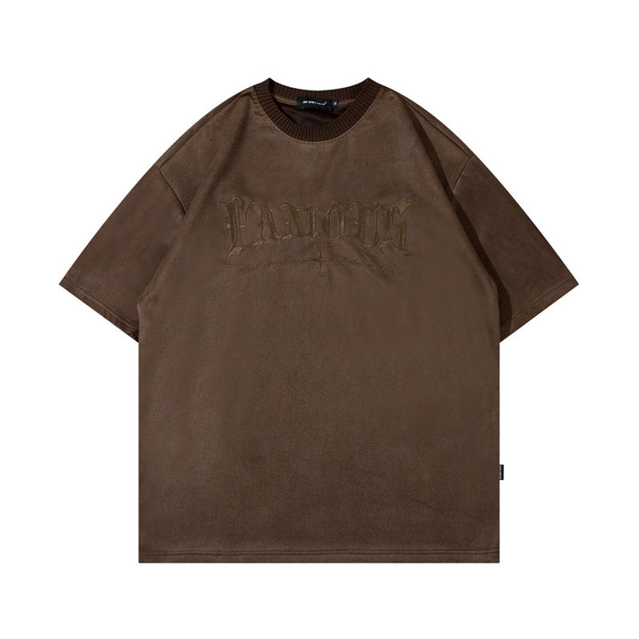 Men's Vintage Letter Embroidered T-shirt