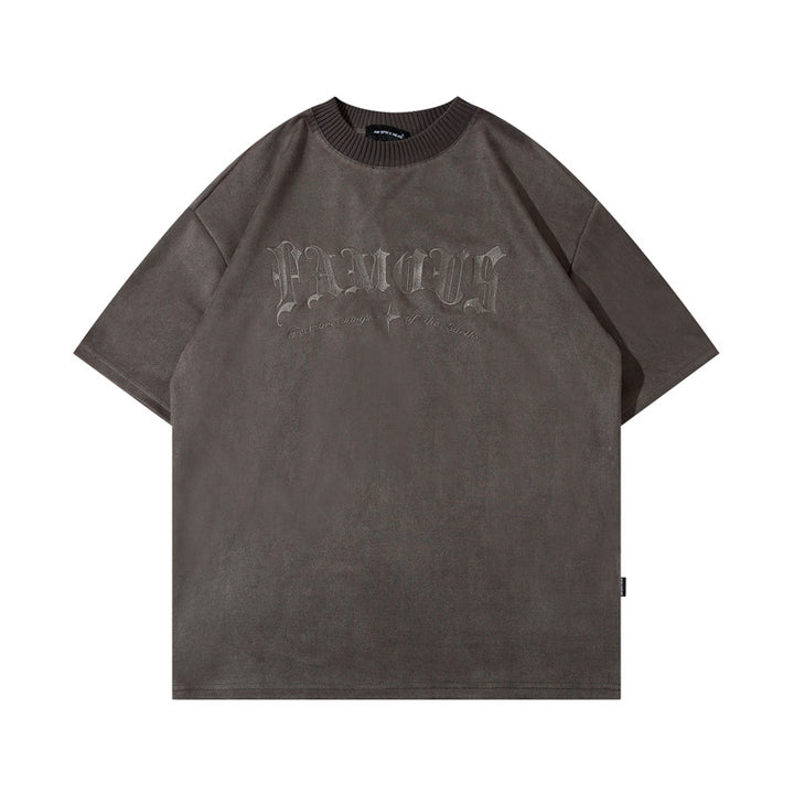 Men's Vintage Letter Embroidered T-shirt