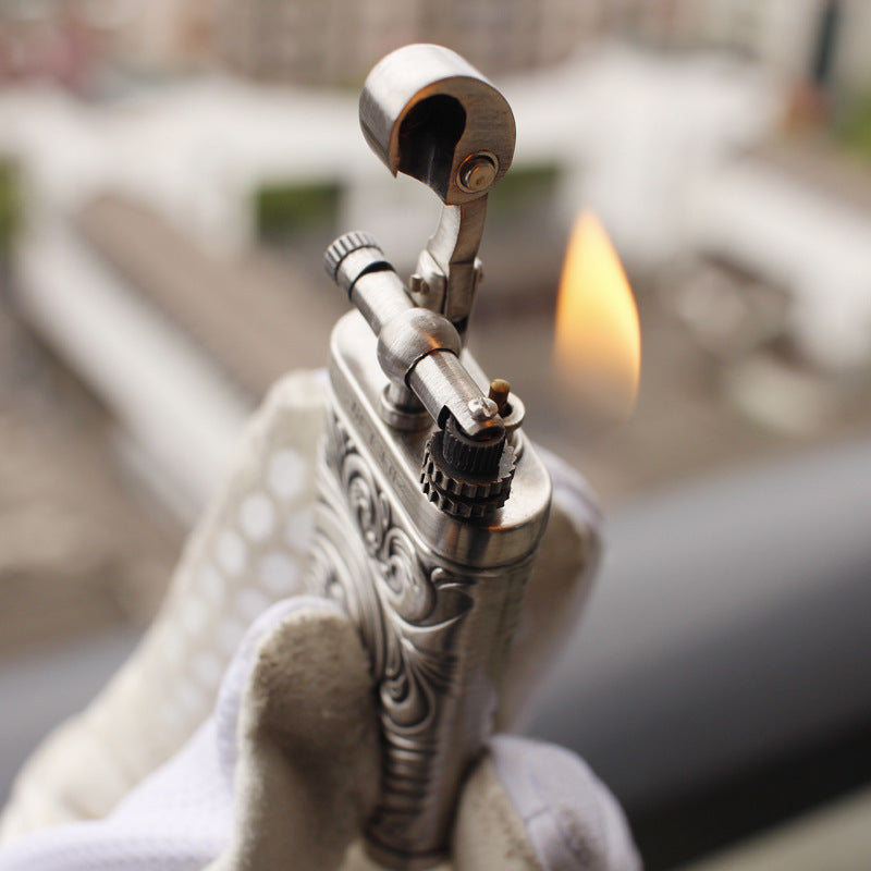 Cigar Lighter Embossed Vintage Cigarette Holder Smoke