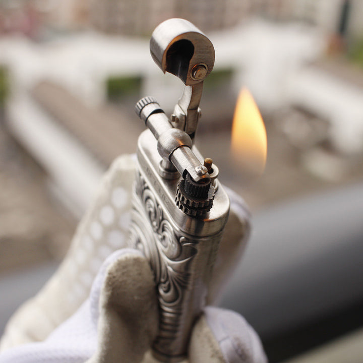 Cigar Lighter Embossed Vintage Cigarette Holder Smoke